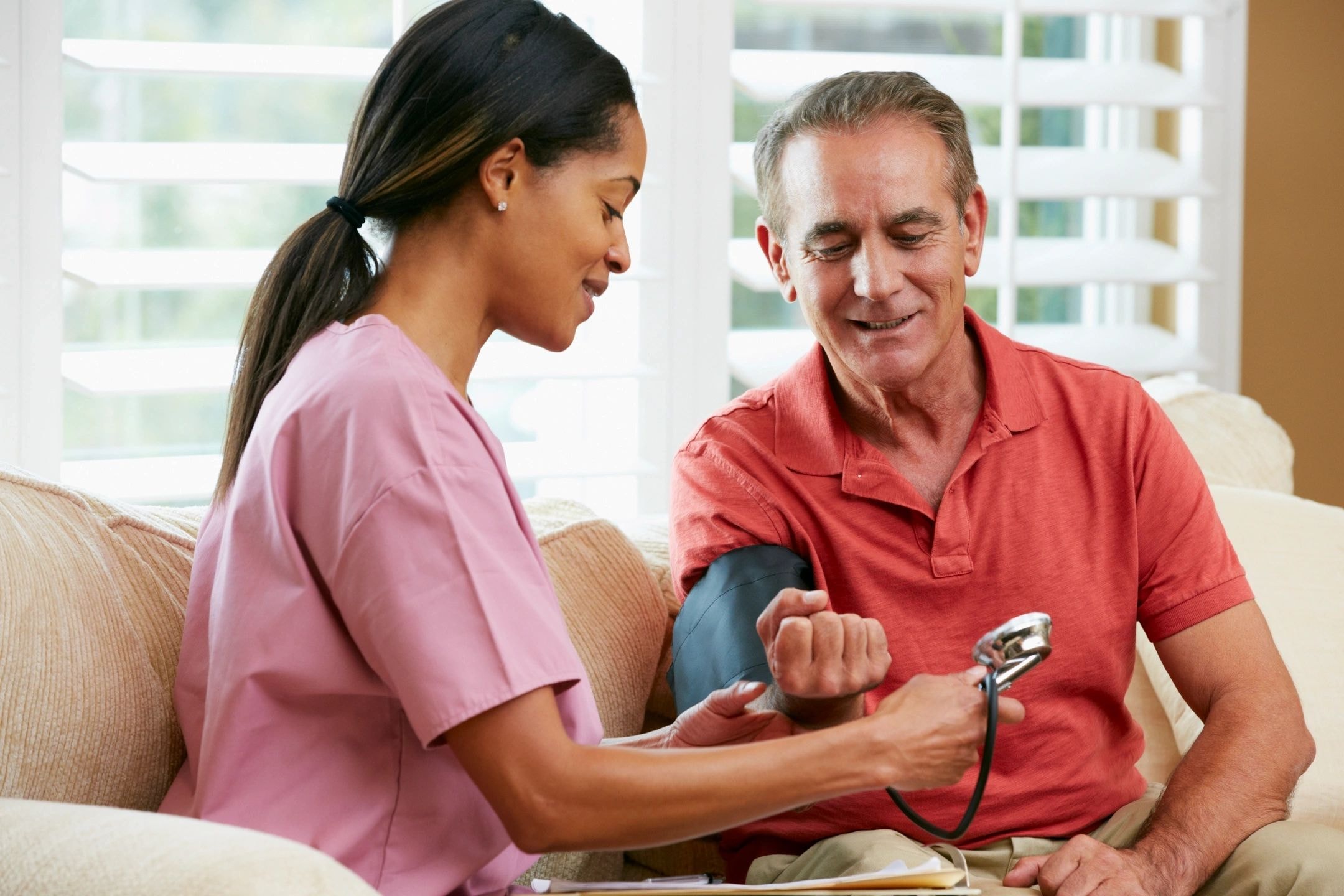 Caregiver providing in-home support